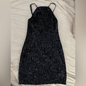 Sequence black dress. Express